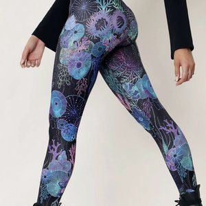 Blackmilk FLORAL CORAL HWMF LEGGINGS